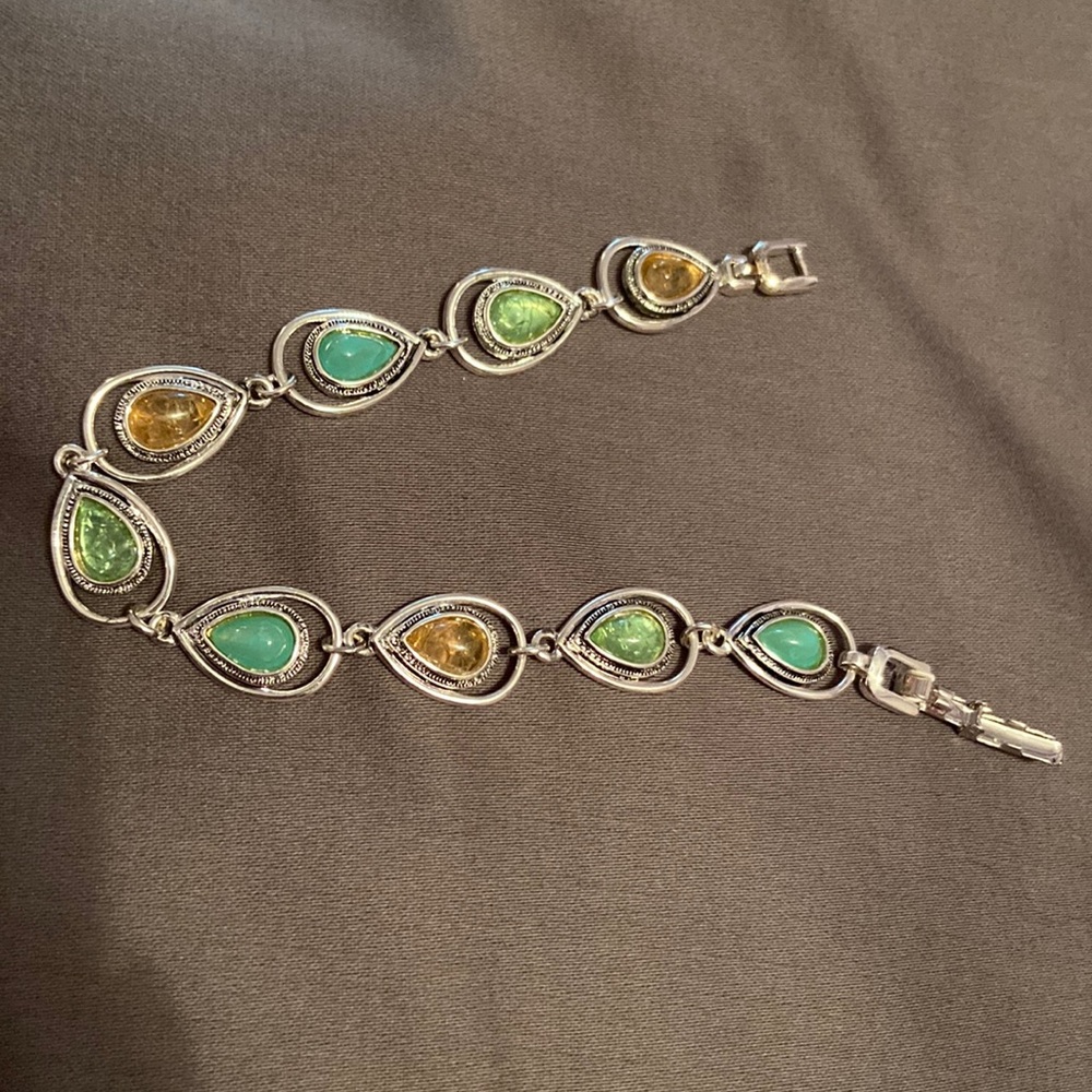 Monet 7 inch dainty well made colorful bracelet